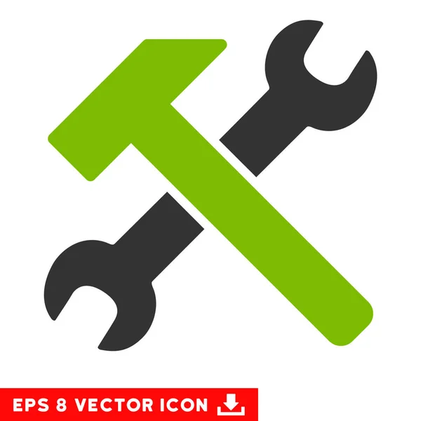 Martillo y llave inglesa Vector Eps icono — Vector de stock