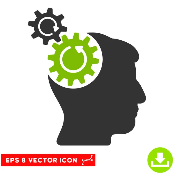 Cabeza Cogs Rotación Vector Eps icono — Archivo Imágenes Vectoriales