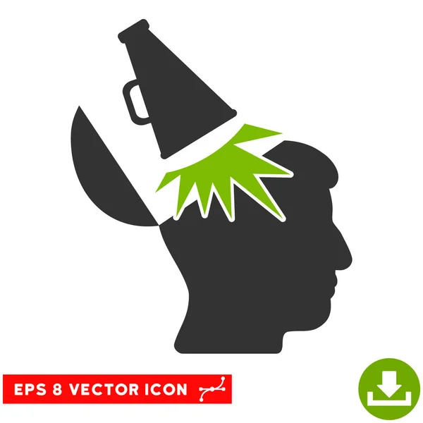 Open mind megaphone vektor eps icon — Stockvektor