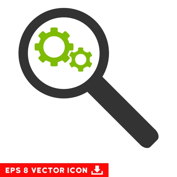 Pesquisa Engrenagens Ferramenta Vector Eps Icon — Vetor de Stock
