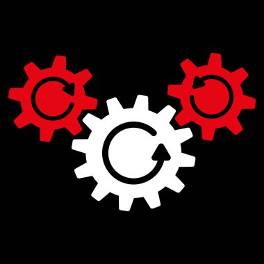 İletim tekerlekler döndürme düz simgesi