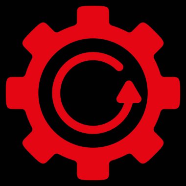 Dişli döndürme yönünü düz simgesi