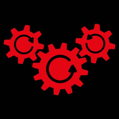 İletim tekerlekler döndürme düz simgesi