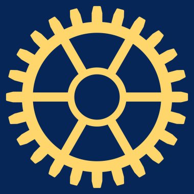 Saat tekerlek düz simgesi