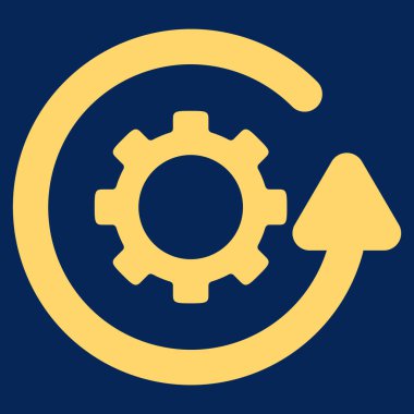 Gearwheel döndürme yönünü düz simgesi