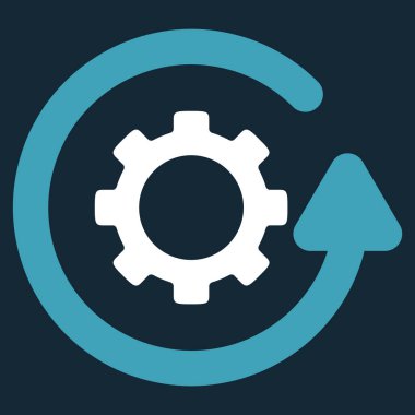 Gearwheel döndürme yönünü düz simgesi