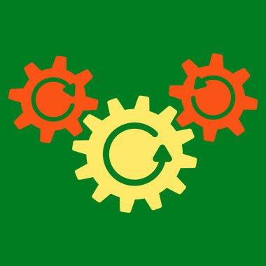 İletim tekerlekler döndürme düz simgesi