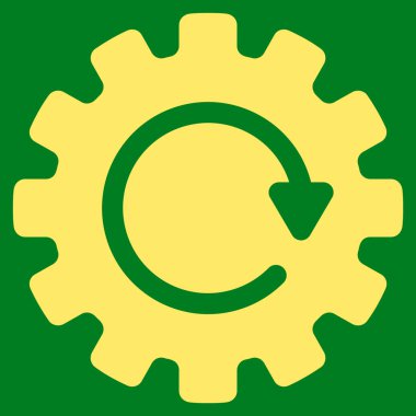 Gearwheel döndürme düz simgesi