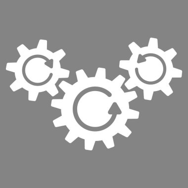 İletim tekerlekler döndürme düz simgesi