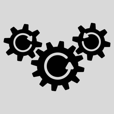 İletim tekerlekler döndürme düz simgesi