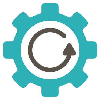 Dişli döndürme yönünü düz simgesi