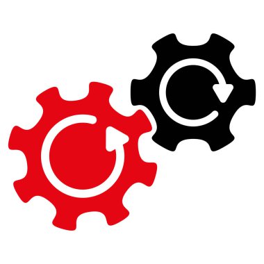 Gears'ı döndürme düz simgesi