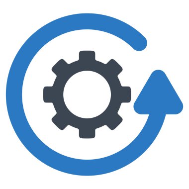 Gearwheel döndürme yönünü düz simgesi