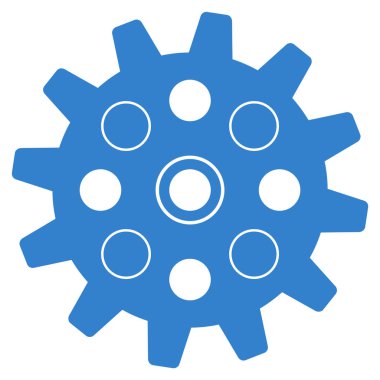 Gearwheel düz simgesi