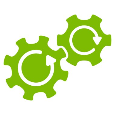 Gears'ı döndürme düz simgesi