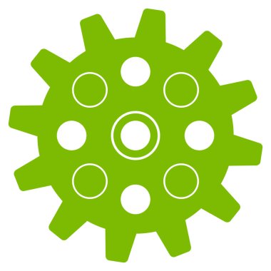 Gearwheel düz simgesi