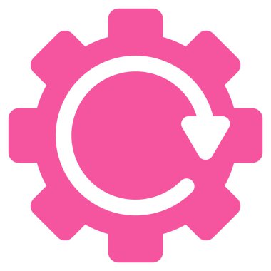 Dişli döndürme yönünü düz simgesi