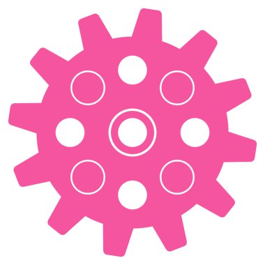 Gearwheel düz simgesi