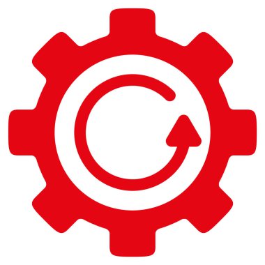 Dişli döndürme yönünü düz simgesi