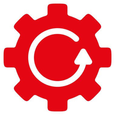 Dişli döndürme düz simgesi