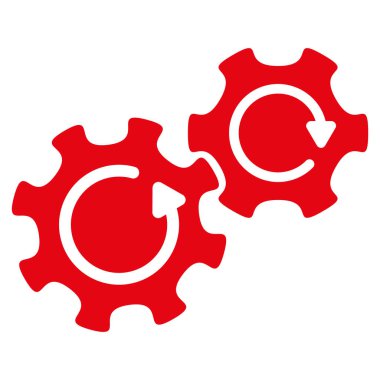 Gears'ı döndürme düz simgesi