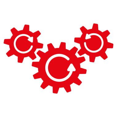 İletim tekerlekler döndürme düz simgesi