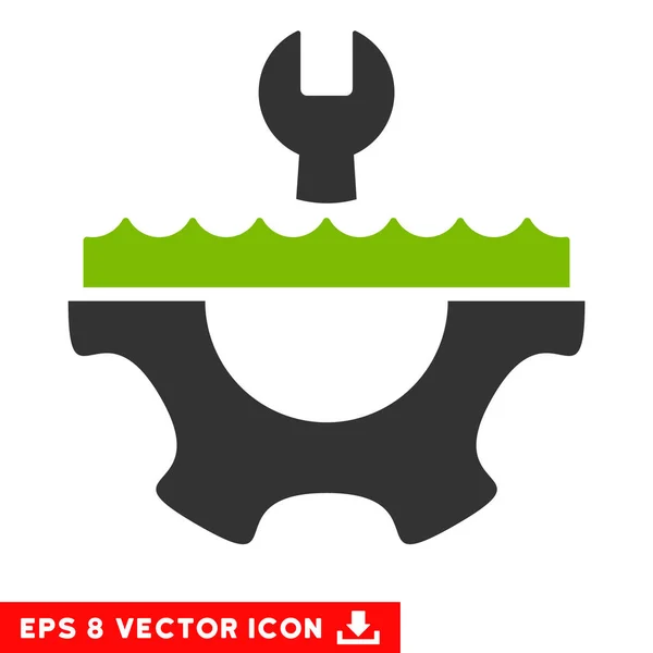Vatten Service kugghjulsikonen vektor Eps — Stock vektor