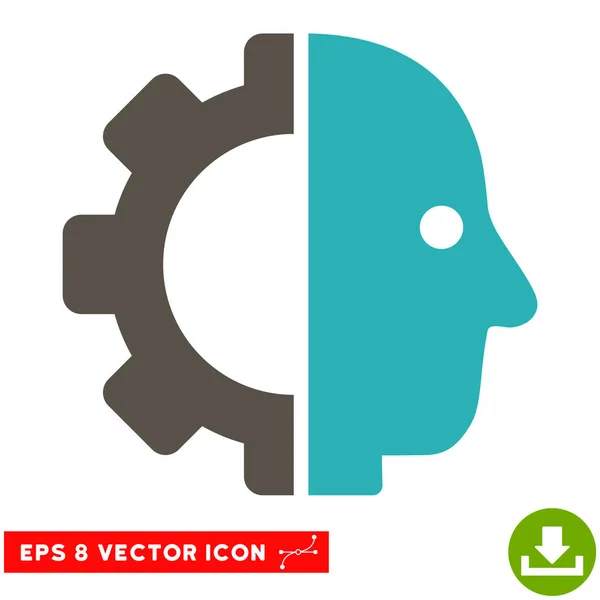 Cyborg cabeza Vector Eps icono — Vector de stock