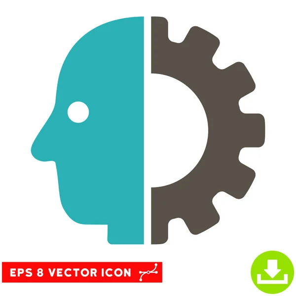Cyborg cabeza Vector Eps icono — Vector de stock