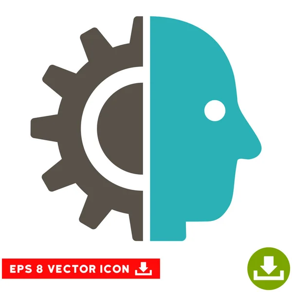 Cyborg cabeza Vector Eps icono — Vector de stock