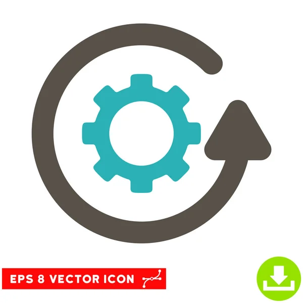 Icône de direction de rotation de roue dentée vecteur Eps — Image vectorielle