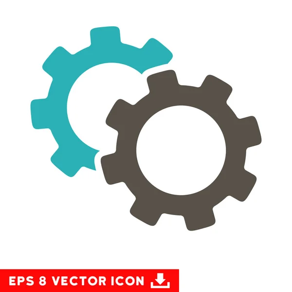 Gears Vector Eps Icon — Stock Vector