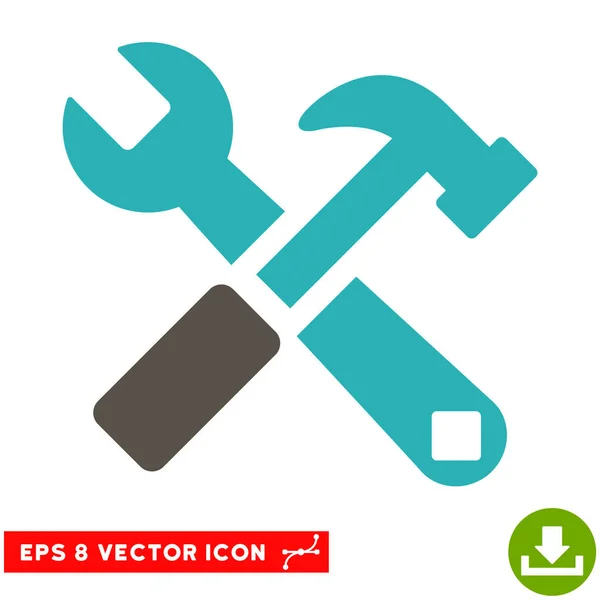 Hammer und Schraubenschlüssel Vektor eps Symbol — Stockvektor