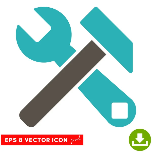 Hammer und Schraubenschlüssel Vektor eps Symbol — Stockvektor