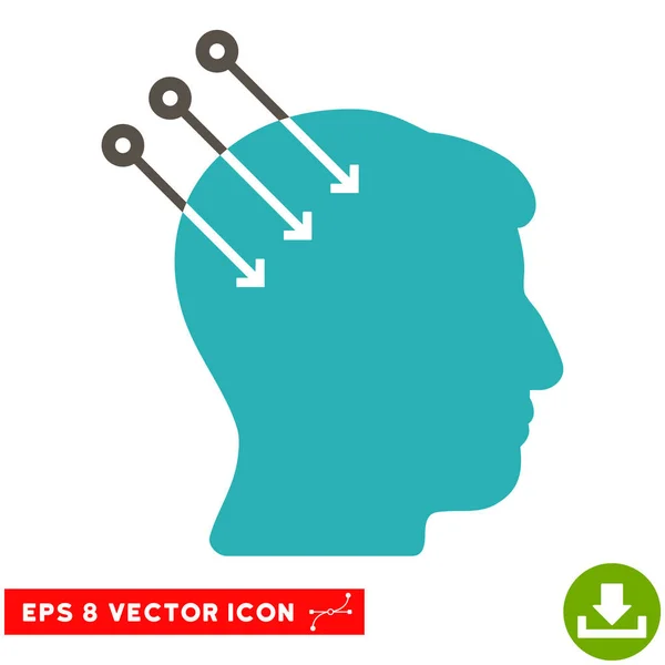 Neural Interface Connectors Vector Eps Icon — Stock Vector