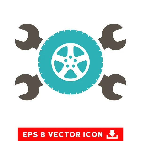 Reifenservice Schraubenschlüssel Vektor eps Symbol — Stockvektor