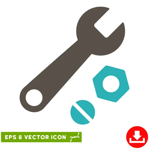 Llave y tuercas Vector Eps icono — Vector de stock