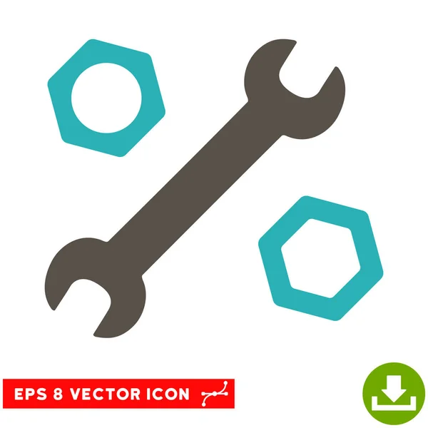 Llave y tuercas Vector Eps icono — Vector de stock