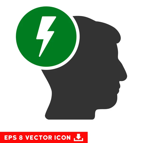 Cerebro Electricidad Vector Eps icono — Vector de stock