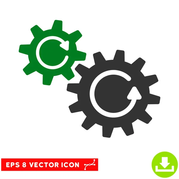 Cogs Rotation Vector Eps Icon — Stock Vector
