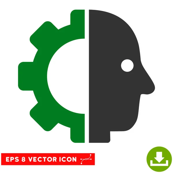 Cyborg cabeza Vector Eps icono — Vector de stock