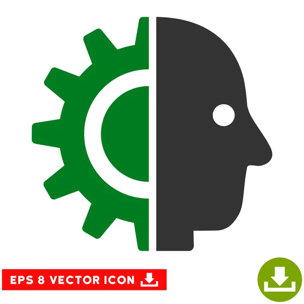 Cyborg cabeza Vector Eps icono — Vector de stock