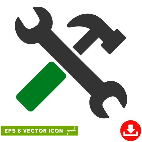 Martillo y llave inglesa Vector Eps icono — Archivo Imágenes Vectoriales