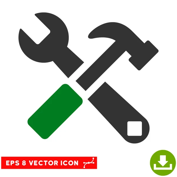 Martelo e chave Vector Eps Ícone — Vetor de Stock