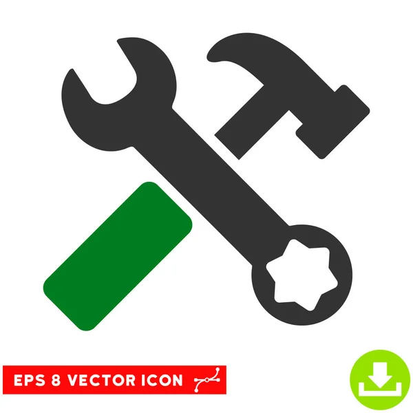 Martillo y llave inglesa Vector Eps icono — Vector de stock