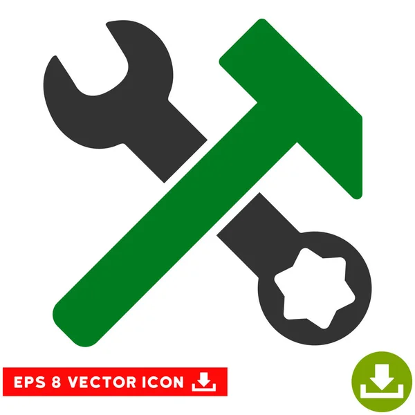 Martillo y llave inglesa Vector Eps icono — Archivo Imágenes Vectoriales