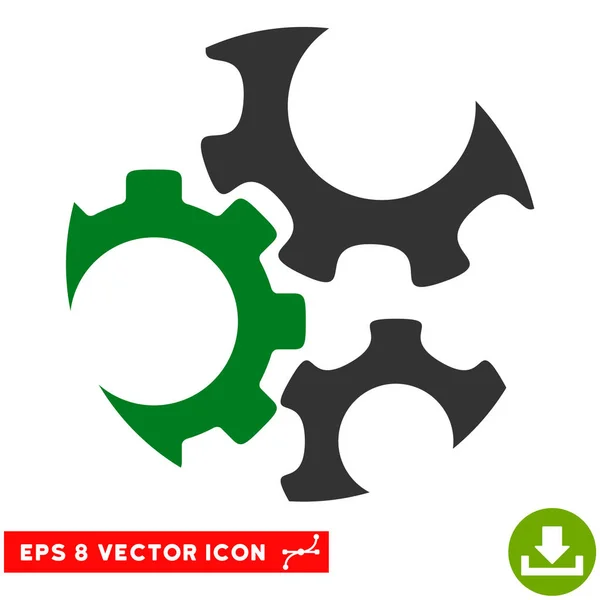 Mecánica engranajes Vector Eps icono — Vector de stock