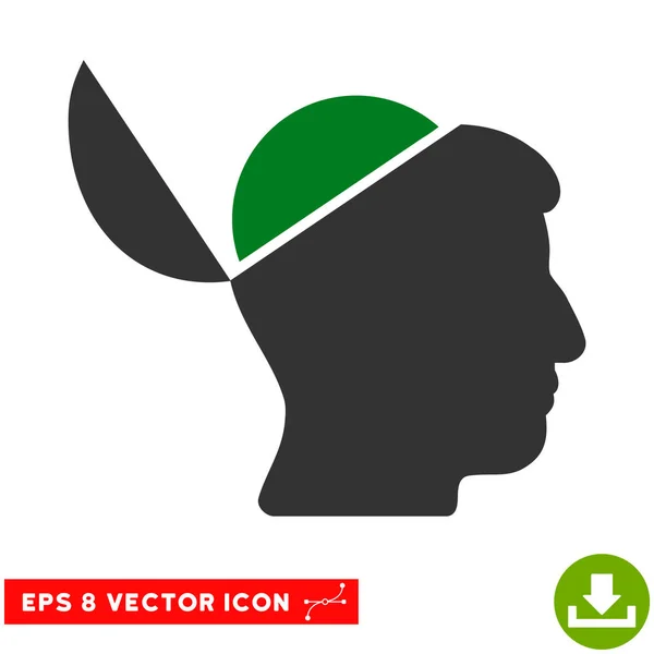 Open Brain Vector eps Icon — Stockvektor