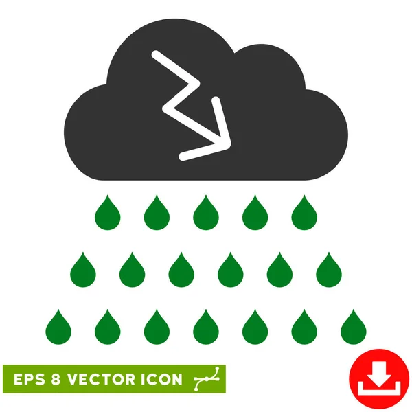 Gewitter regen Wolkenvektor eps Symbol — Stockvektor