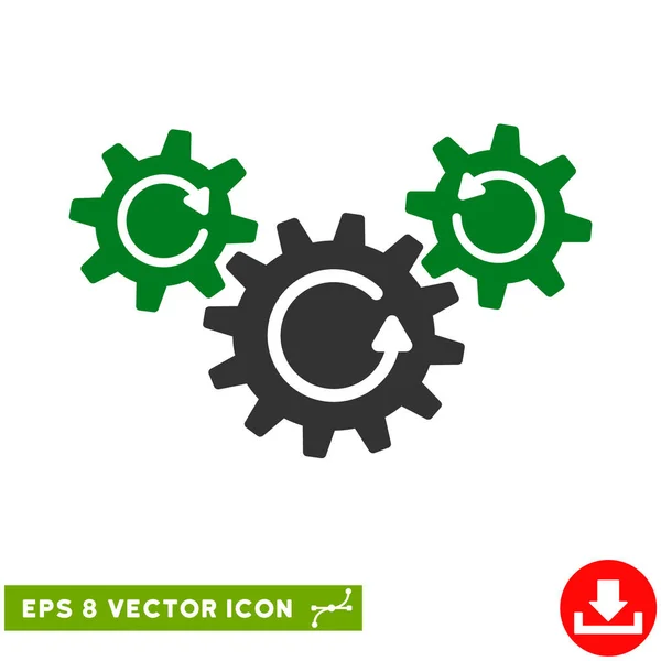 Transmission Wheels Rotation Vector Eps Icon — Stock Vector